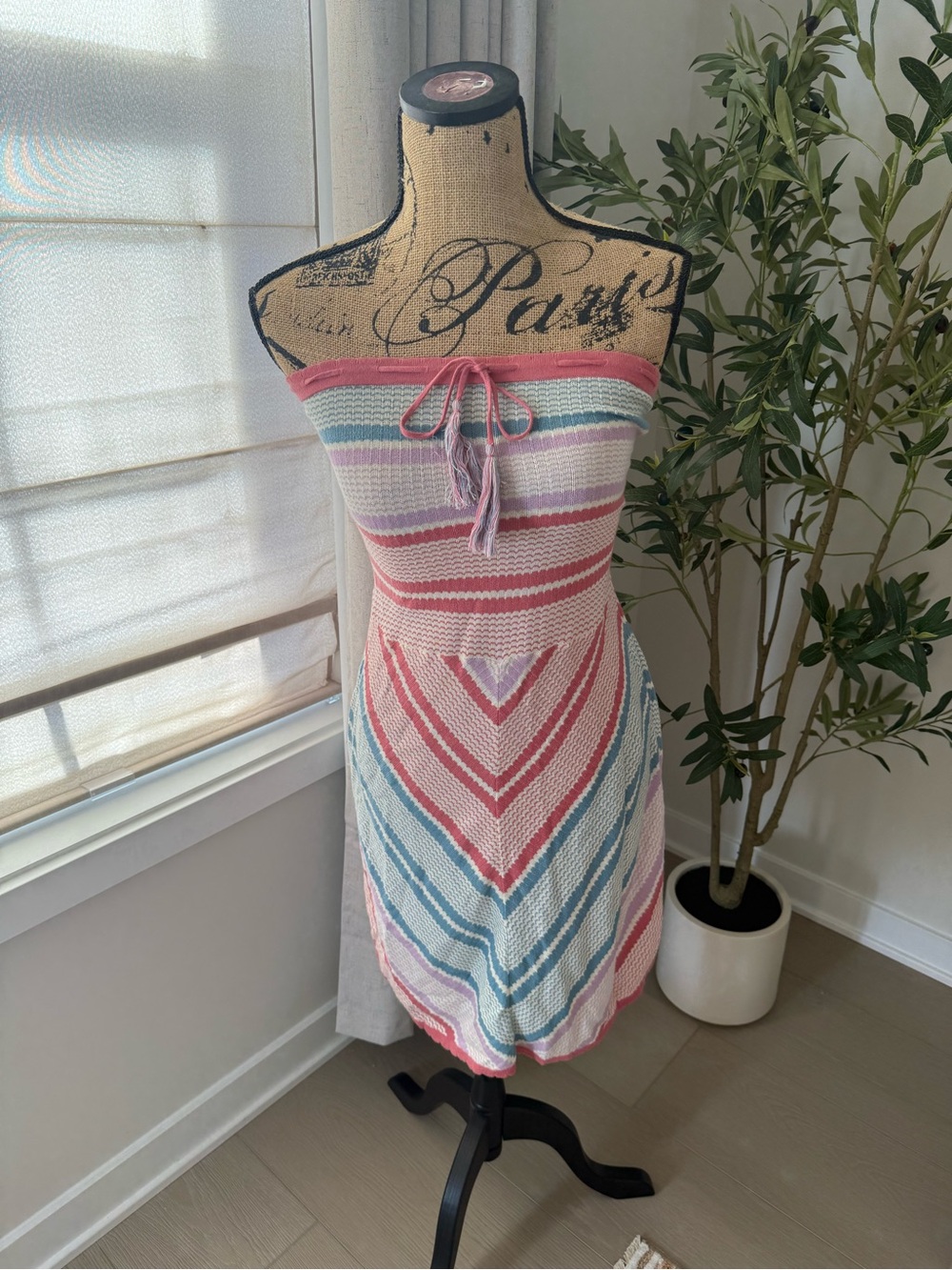 Lux Knitted Strapless Mini Dress